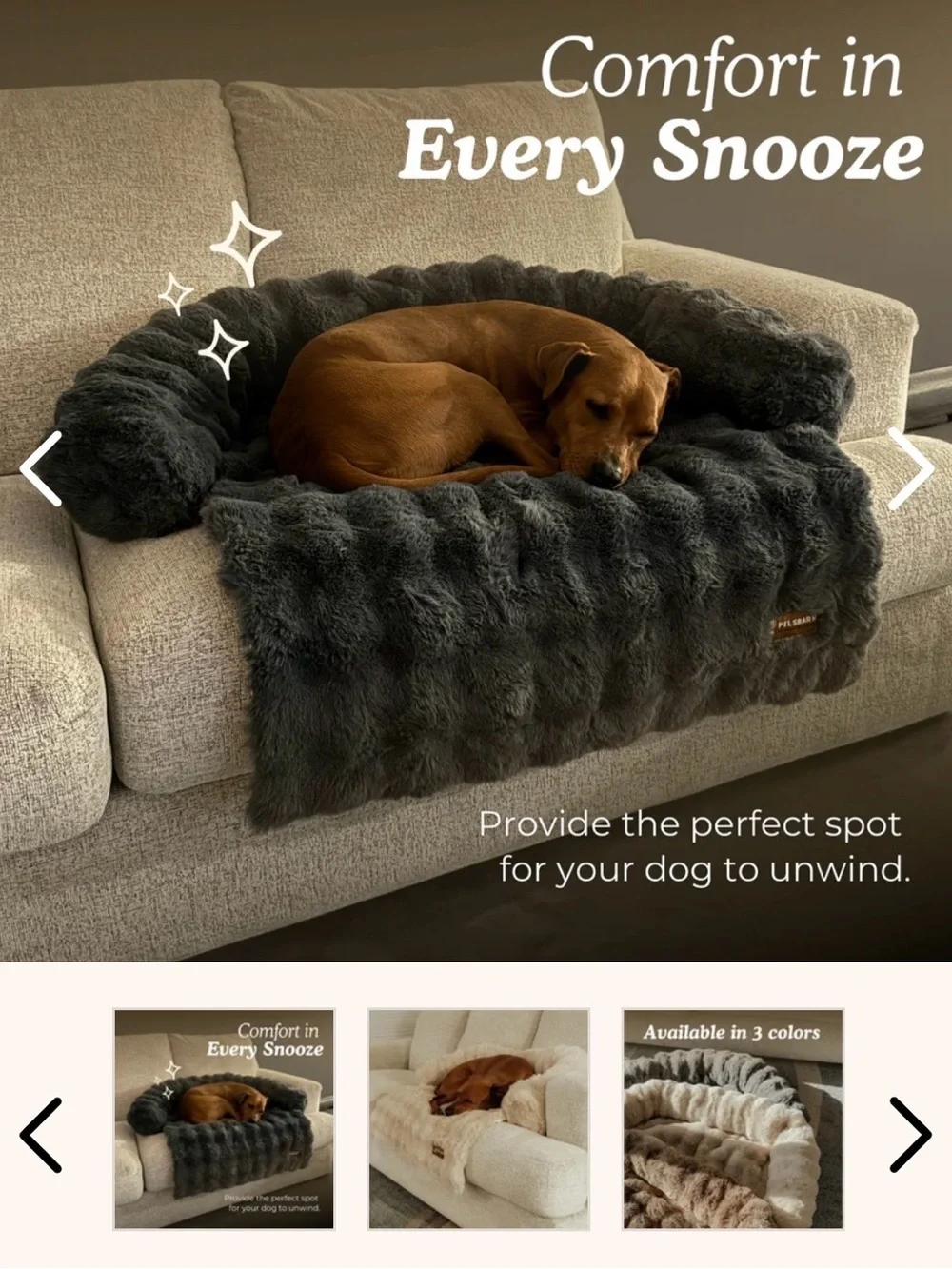 Pelsbarn Luxurious Brown Faux Fur Throw Blanket